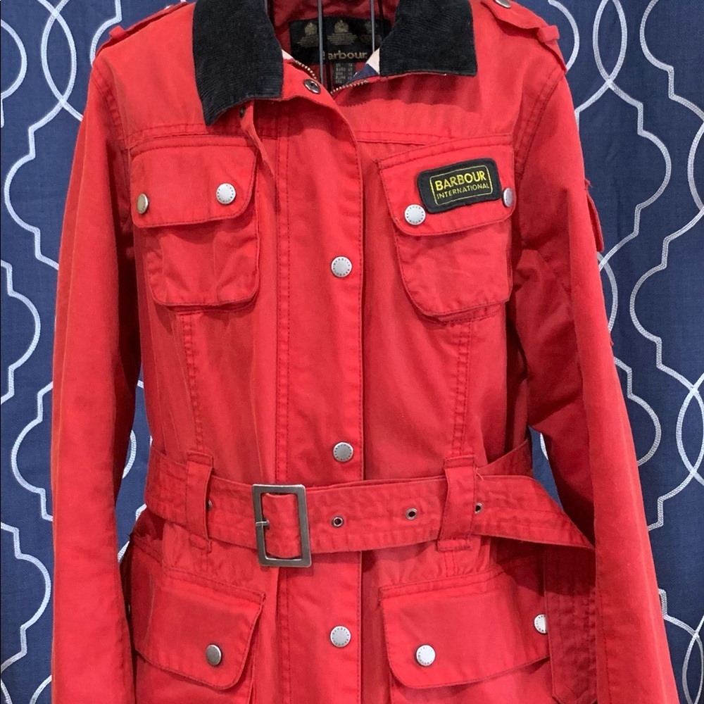 Waxed Barbour Jacket with rare Union Jack lining